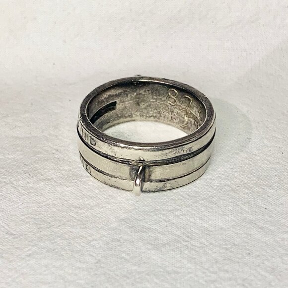 Rare 1721 Silver Perpetual Calendar Ring Dated ANNO 1721 Unique Antique Jewelry - Picture 4 of 11